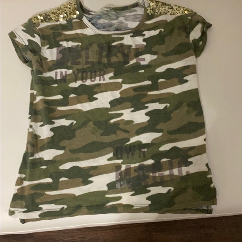 Camo justice T-shirt